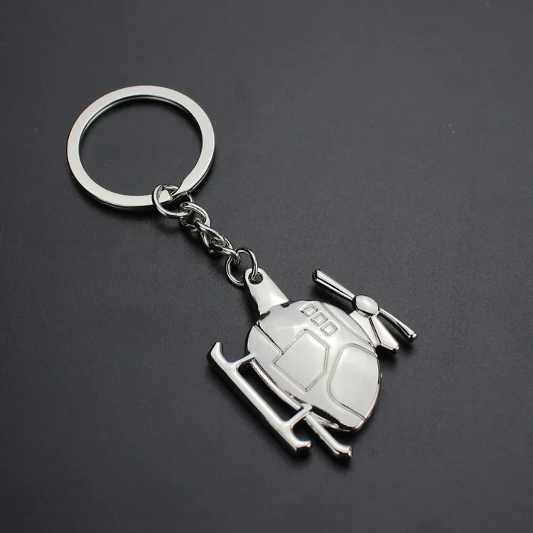 Милый вертолет небольшой самолет деятельности рекламные подарки из металла полировки крутой кулон брелок