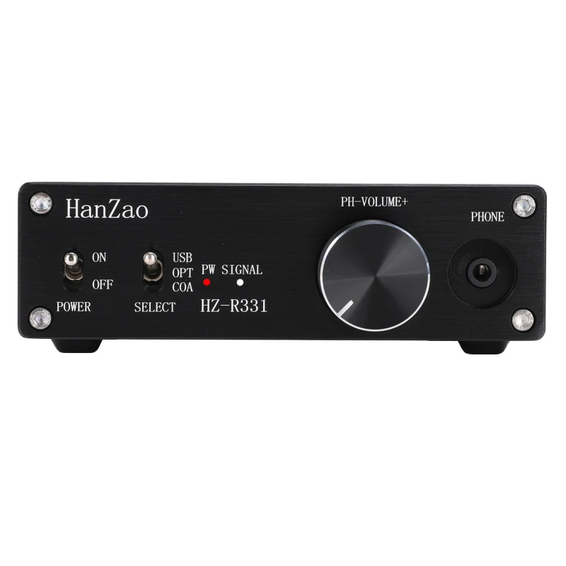 HanZao HiFi DAC цифровой аудио декодер вход USB Оптическое волокно коаксиальный 24 бит 96 кГц выход коаксиальный RCA аудио усилитель для наушников