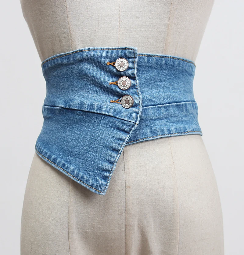 denim waist corset