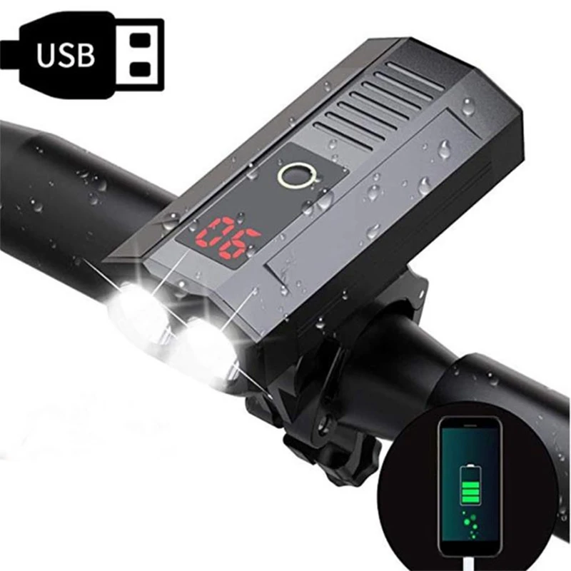 L2 велосипедная фара USB перезаряжаемая 5200 мАч передняя IPX65 Водонепроницаемая для