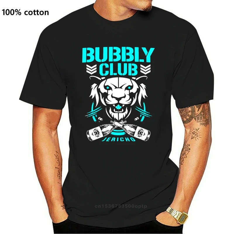 Барботный клуб Крис Aew Njpw Jericho Bit Of The Bubbly пародия черная футболка S-3Xl большого