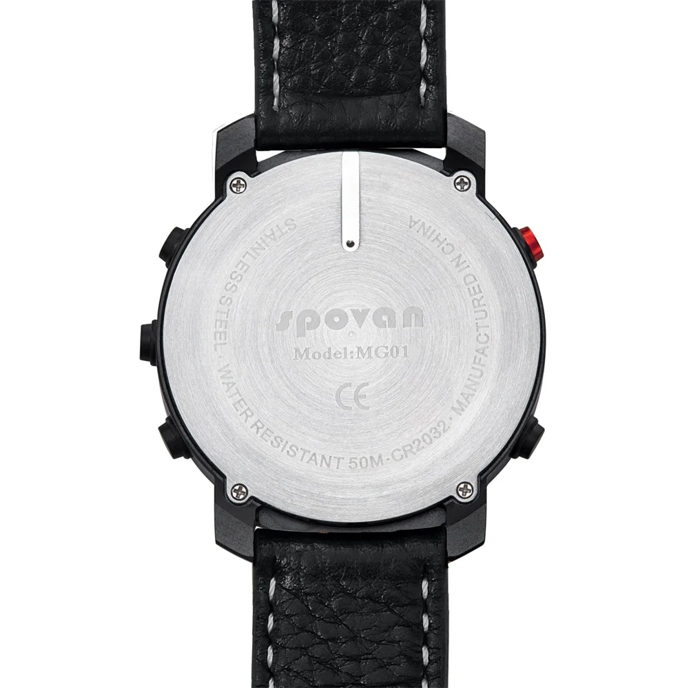 Spovan Смарт часы для мужчин Спорт светодиодный цифровые часы 3D шагомер измерения давления для мужчин t альтиметр барометр термометр компас погода