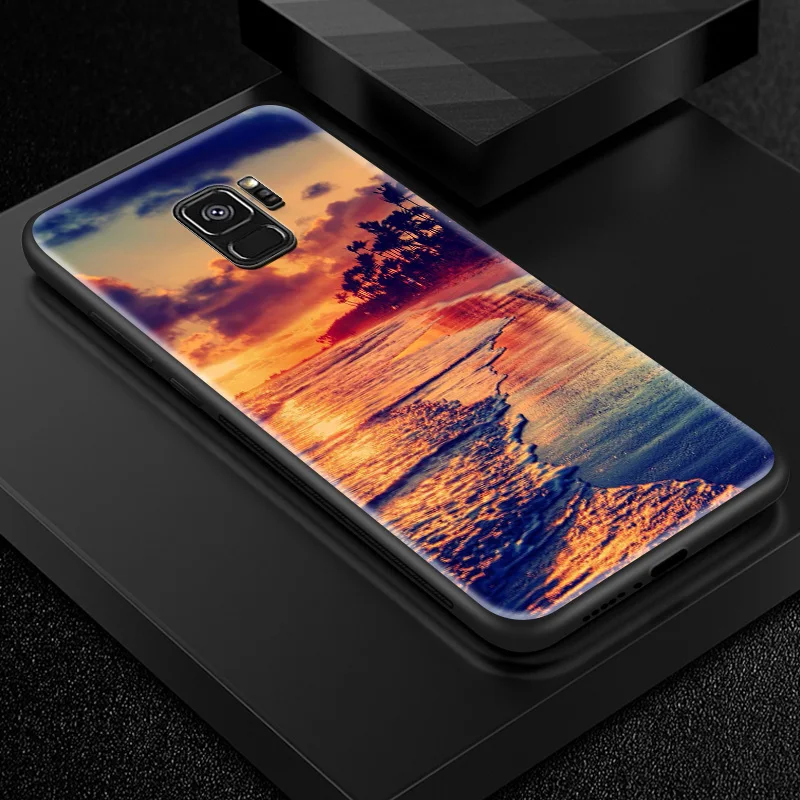 Роскошный силиконовый чехол для samsung Galaxy A10 A20 A30 A40 A50 A70 A80 A90 A6S A8S закаленное Стекло чехол J4 плюс M10 M20 M30 S9 Fundas - Цвет: H119