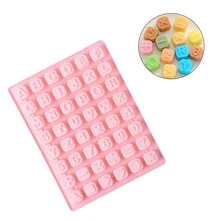 Креативные силиконовые формы для шоколада, 48 букв алфавита, ручная работа, сделай сам, ледяная латле, форма для мыла ручной работы, кухонные аксессуары