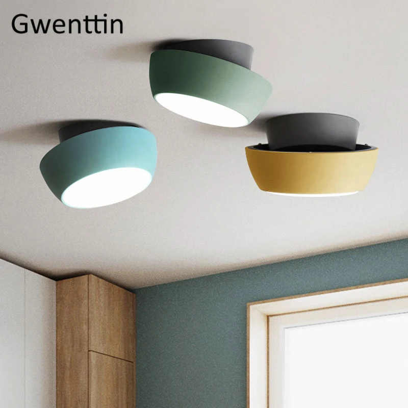 

Nordic Macaron Ceiling Lights Modern Iron Ceiling Lighting Kitchen Bedroom Lamp Living Room Hanging Light Fixtures Home Decor