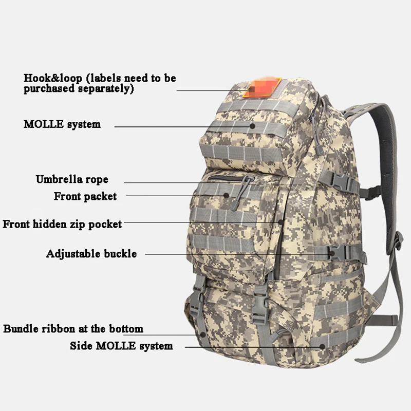 800D Водонепроницаемый Оксфорд Открытый походный рюкзак Molle Военная Сумка тактический рюкзак альпинистская походная сумка рюкзак для альпинизма