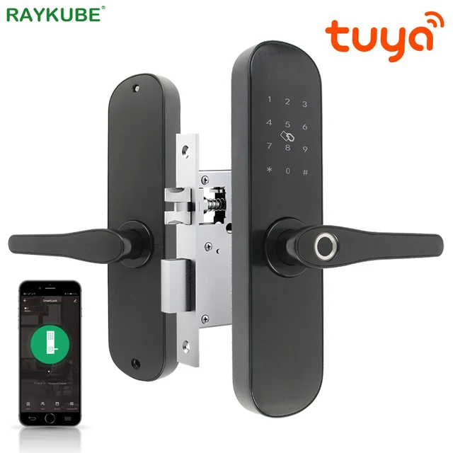 RAYKUBE H4 Free Shipping From Brazil Free Tax Tuya WiFi/ TT Lock Electronic  Lock Smart Door Lock Fingerprint Digital Door Lock - AliExpress