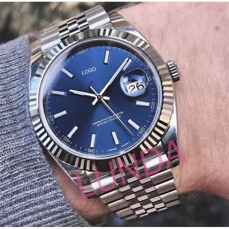 

Mens Luxury Watch Solid Stainless Steel Brand 126334 126333 Sport Designer Watches Automatic Movement Ceramic Bezel Movement