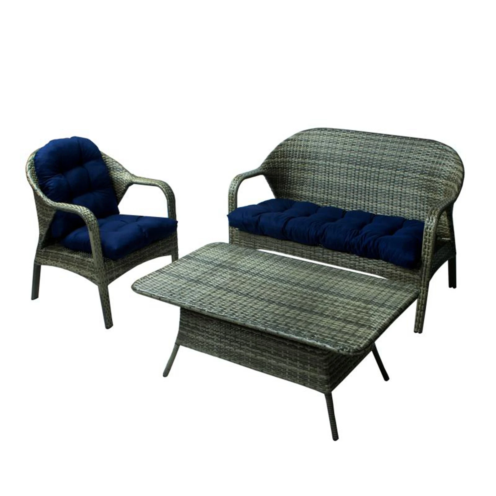 48 x 48 cm 2-Seater Garden Bench Cotton Cushion Pillow with Back Cushion for Loveseat Settee Bench Lounger Recliner