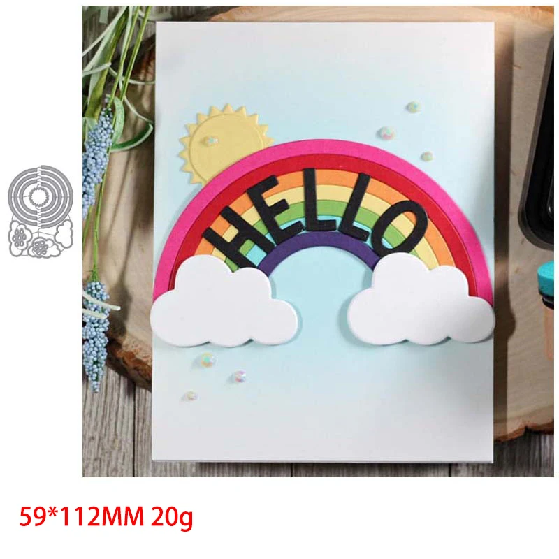 

Rainbow clouds Metal Cutting Dies Stencils for DIY Scrapbooking Photo Album Decorative Embossing Paper Cards 2020 New Craft