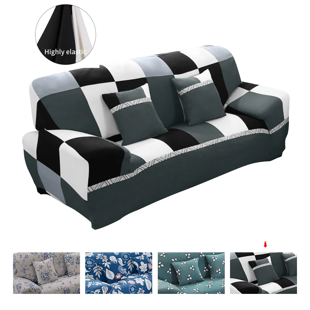

DIDIHOU Flowers Printing Sofa Cover Cloth One Two Three Four Seats Pillow Case Four Seasons Slipcover Sofa Universal Copridivano