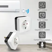 Inteligente wifi ar condicionado companheiro infravermelho inteligente interruptor de soquete controle voz trabalho com o google casa alexa eua/ue plug