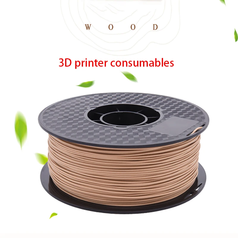 3D printer consumables Wood plastic material PLA 1.75mm Wood color Wood grain fiber wire 1kg 3D Printing wood consumables e3d v5 v6 1 75mm stainless steel nozzle extruder printing head for 3d printer extruder kit 0 2 0 3 0 4 0 5 0 6 0 8 1 0mm sizes