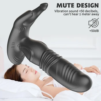 Delayed Ejaculation Penis Ring Remote Control Telescopic Dildo Vibrator Prostate Massager G-spot Stimulator Sex Toys for Couple 4