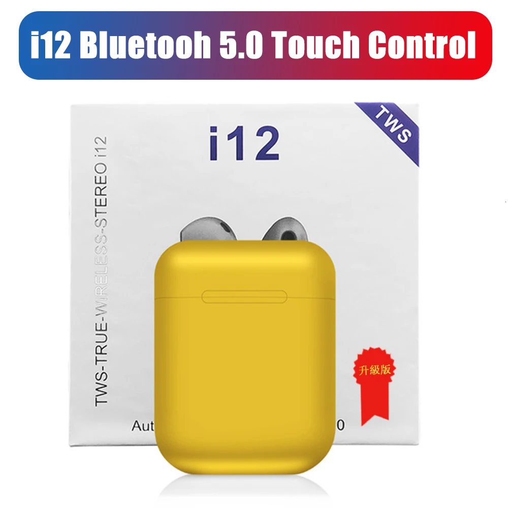 I12 Tws Bluetooth 5,0 наушники, мини беспроводные гарнитуры, настоящие беспроводные стерео наушники для Iphone Android телефонов