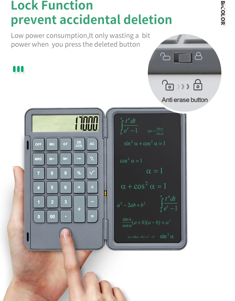 com calculadora digital de desenho eletrônico placa
