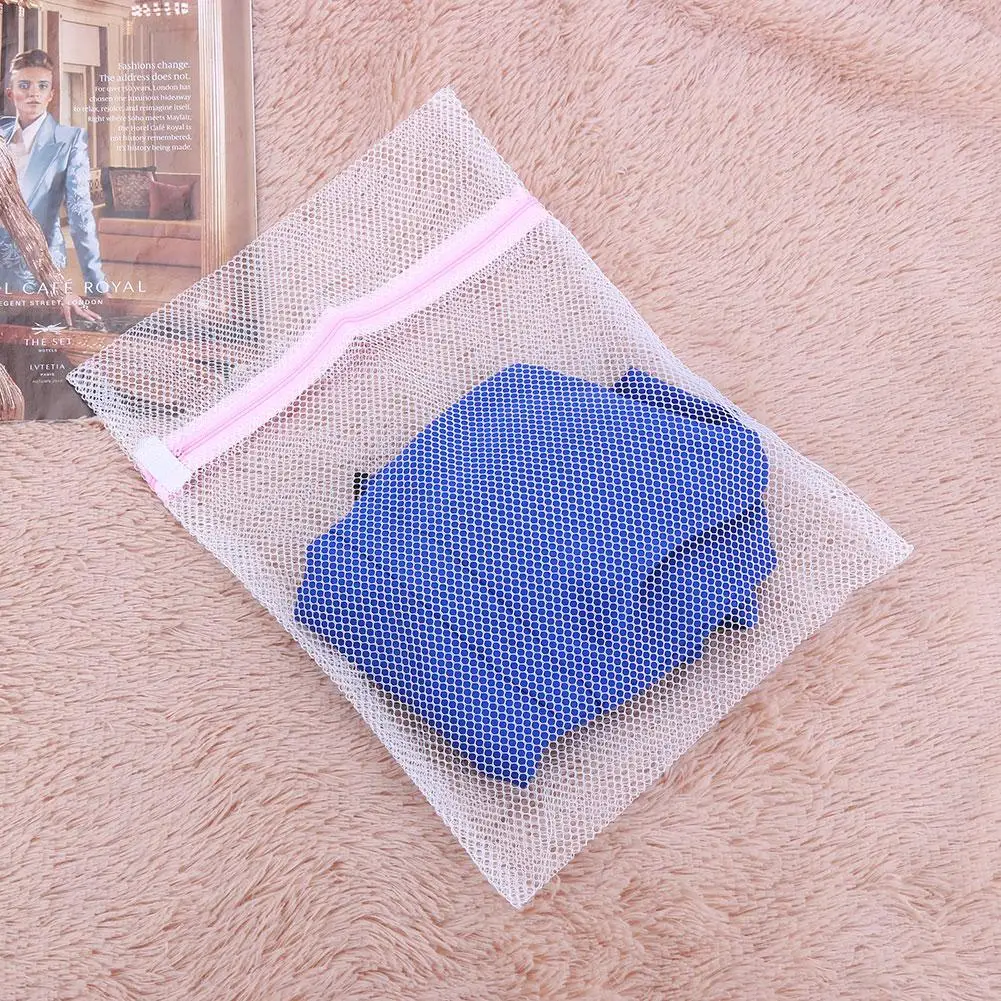 Zipper Mesh Wash Bag Foldable Sock Underwear Washing Machine Protection Net 5