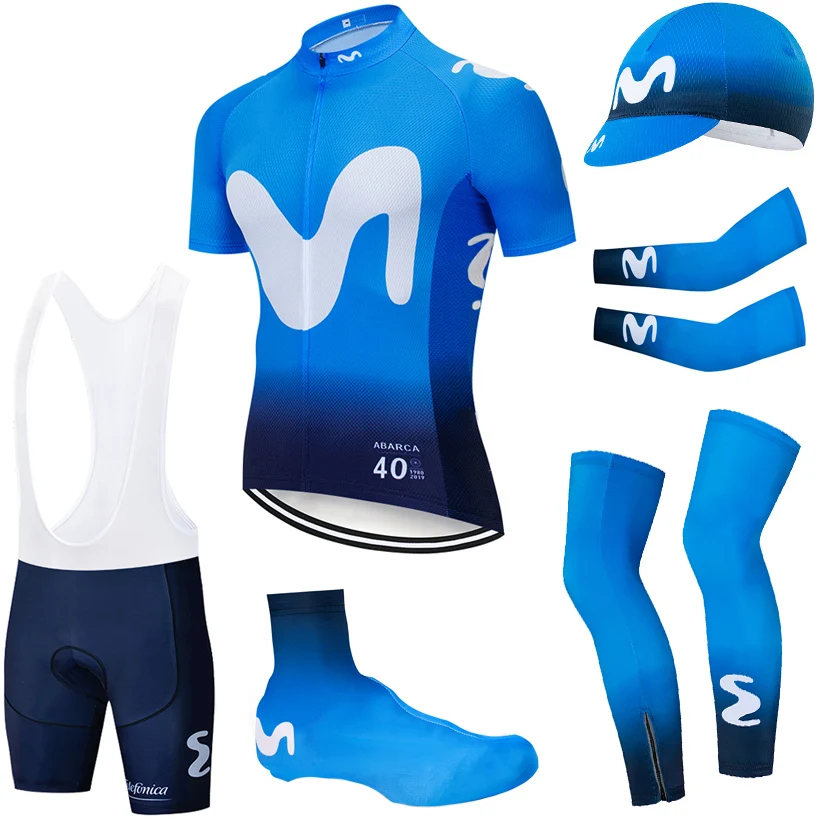 

6PCS Full Set TEAM Blue M New cycling jersey 20D bike shorts Ropa Ciclismo MEN summer quick dry pro BICYCLING Maillot bottoms