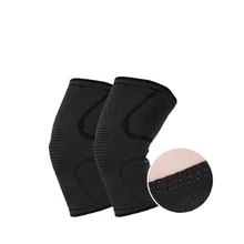 2 pc 膝スリーブ圧縮サポートブレースニーパッドを実行するためのプロテクターバスケットボール関節痛緩和関節炎怪我の回復(China)