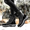 Moipheng Women Boots Warm Winter Plush Mid-Calf Waterproof Ladies Booties Black Plus Size PU Leather Boots Women Botas Mujer ► Photo 3/6