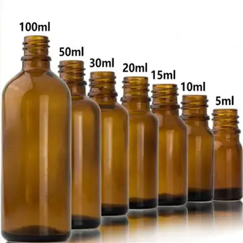 

10pcs/lot Brown Drop Amber Bottle Glass Aromatherapy Liquid Dropper essential basic massage oil Pipette Refillable Bottles
