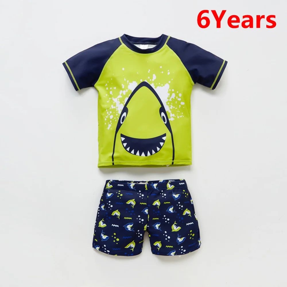 6Years Honeyzone/детская одежда для плавания для мальчиков; купальный костюм для маленьких мальчиков с рисунком акулы; пляжная одежда; детский купальный костюм с рисунком рыбы - Цвет: 6Years