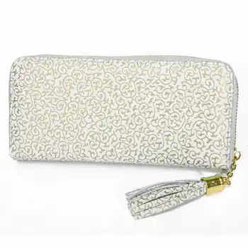 

PU Leather Women Wallets Bronzing Phone Pocket Purse Card Holder Women Long Wallet Lady Tassel Long Coin Card Purse