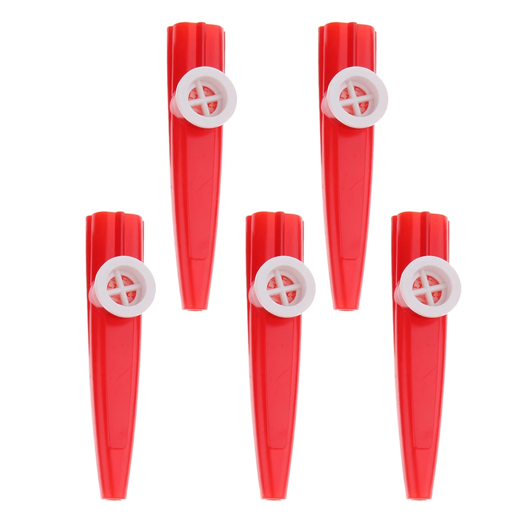 5x Kids Plastic Kazoo Harmonica Mouth Flute Percussion Instrument
