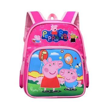 

Peppa Pig Bag Children's School Bag Cartoon Print Anime Backpack Child Kindergarten Bag Kids Toys for Children Gifts Wholesale