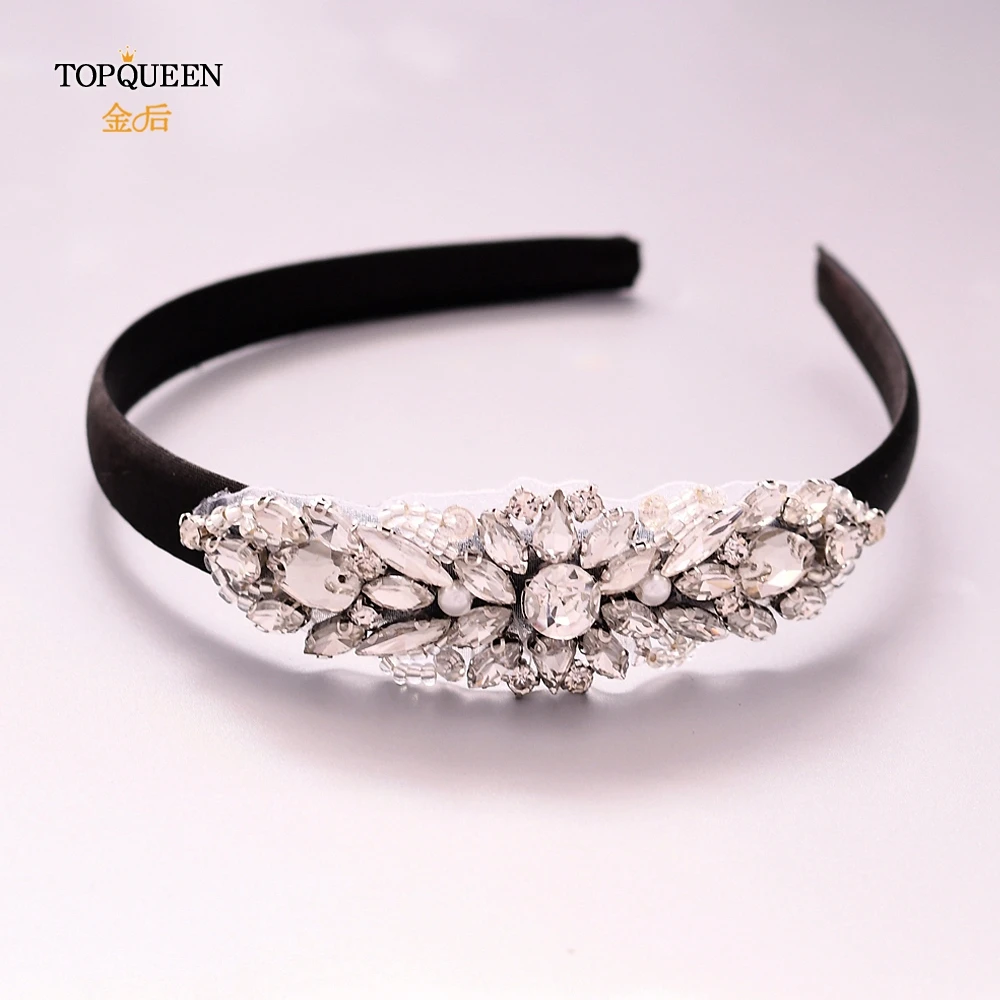 TOPQUEEN S337-FG повязка для волос Свадебные аксессуары для волос вуаль шляпа обруч на голову Свадебные повязки на голову тиара, свадебное головное украшение