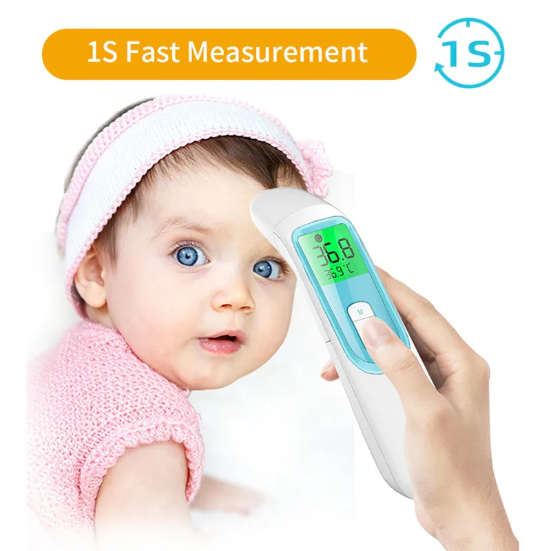 

FDA Approved Baby Thermometer Infrared Digital LCD Body Measurement Forehead Ear Non-Contact Adult Fever IR Children Termometro