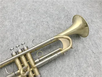 

Best quality trumpet B Flat dull polish Plated Professional Trumpet Musical Instruments with Case