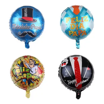 

Lucky 50pcs/lot 45*45cm PAPA Balloon Happy Spanish Father's day Party Decoration Supplies Balloons Foil Helium Balloons