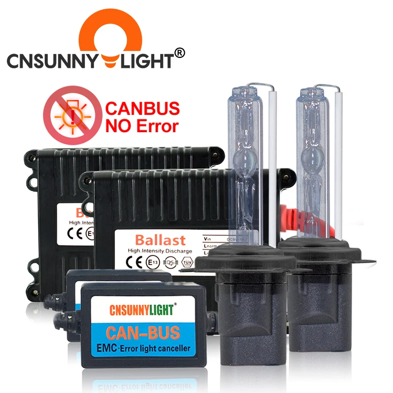 CNSUNNYLIGHT AC 12V 35W CANBUS Xenon HID H7 H1 H11 фары без ошибок 4300K 6000K 8000K H4 9005 9006 880 H3 Противотуманные