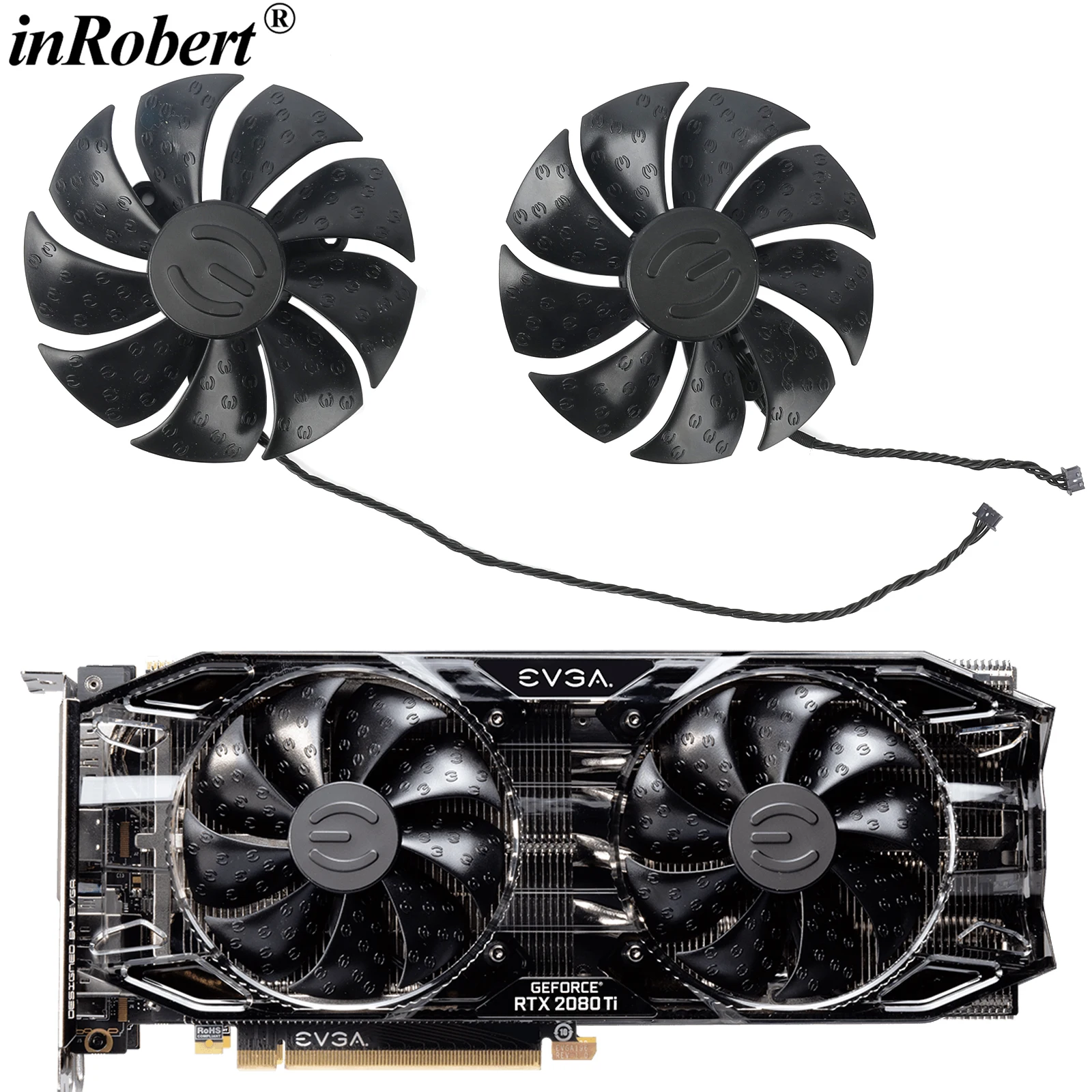 Видеокарта для вентилятора 87 мм 12 В 2060 А 4 контакта EVGA RTX 2070 2080 Ti 2080Ti | Компьютеры и