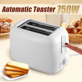 

Toaster 2 Slice Mini Automatic Breakfast Toaster Mini Household Breakfast Baking Bread Maker Machine Kitchen Tool H