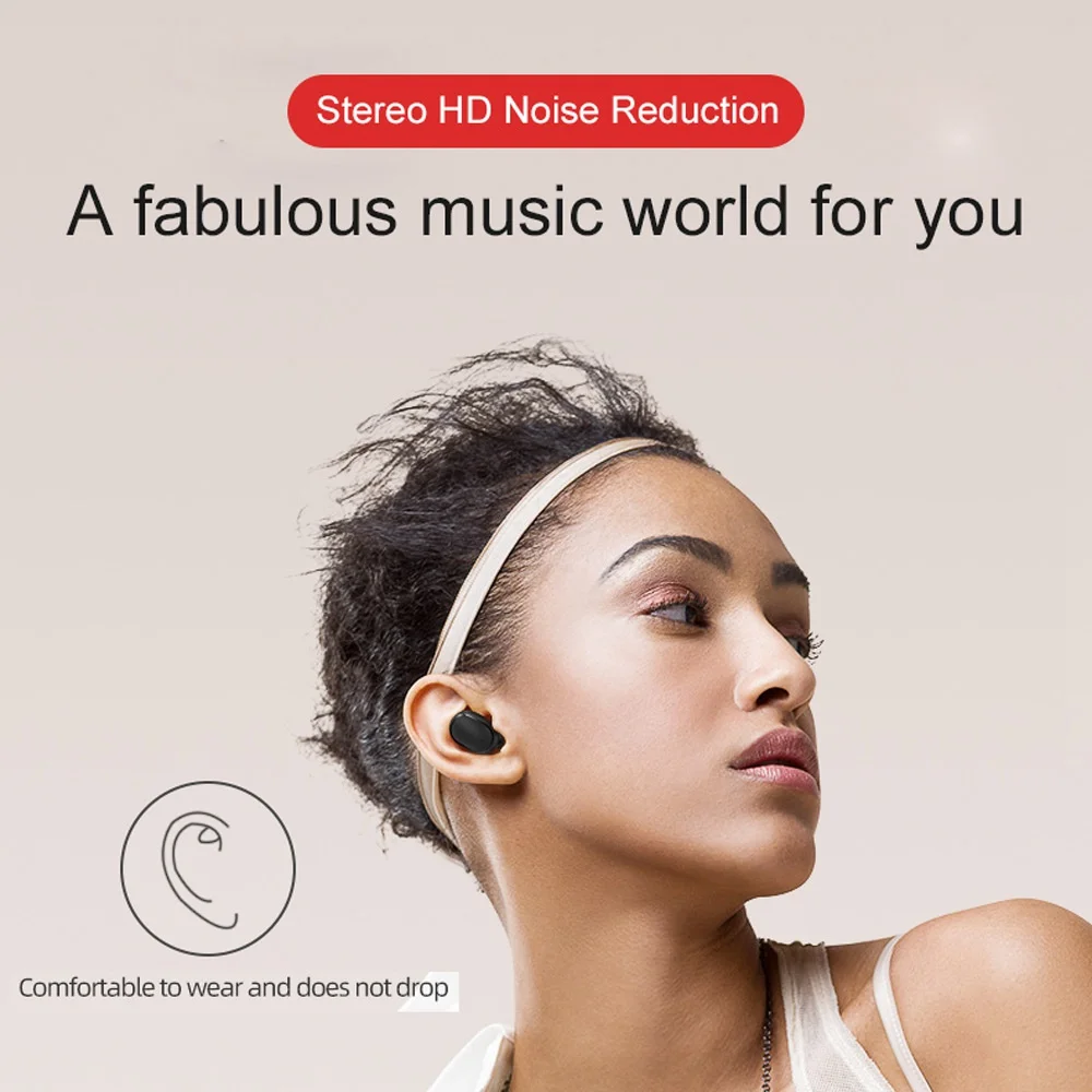 TWS Wireless Earphones Bluetooth 5 0 Headsets Stereo Earbuds With Protective Case With Mic Charging Box PK Mi Redmi Airdots