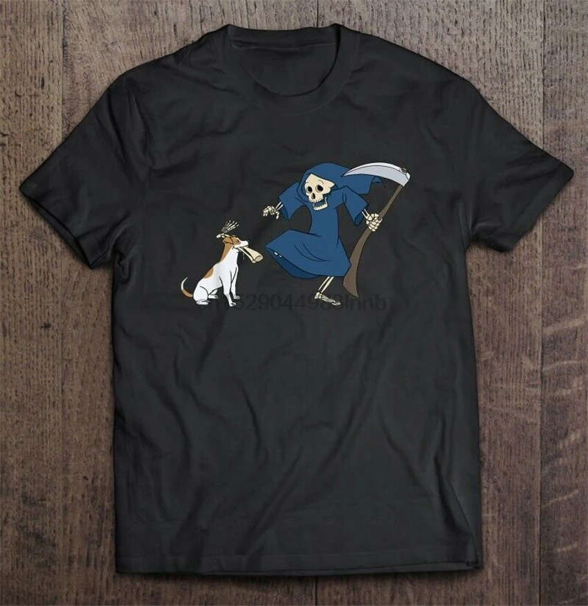 Jack Russell Terrier Grim Reaper Funny Dog Halloween Men T-Shirt S-6Xl Digital Printed Tee Shirt | Мужская одежда