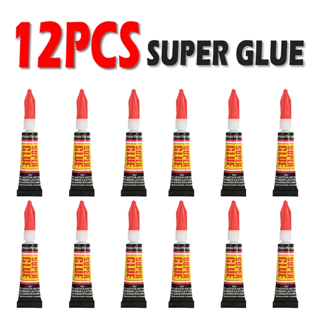 3-12pcs Liquid Super Glue Wood Rubber Metal Glass Cyanoacrylate Adhesive Stationery Store Nail Gel 502 Instant Strong Bond Leath 12pcs