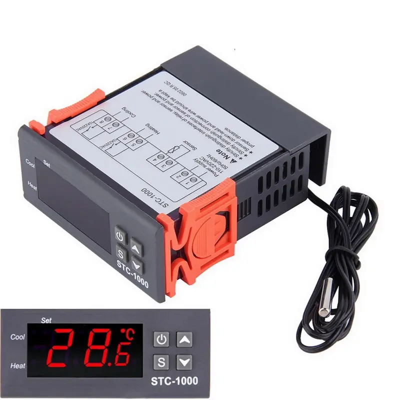 Digital Temperature Controller Thermostat Thermoregulator Incubator LED 10A Heating Cooling -1000 1000 12V 24V 220V | Инструменты