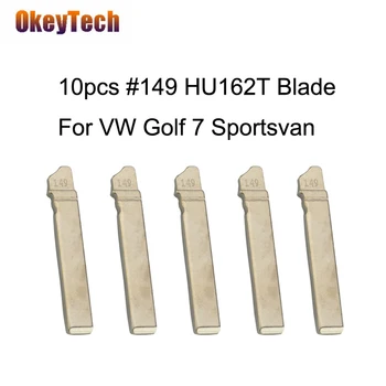 

OkeyTech 10pcs No.149 Remote Flip Folding Car Key HU162T Blade for V W Golf 7 Sportsvan Replacement Auto Key Uncut Blank Blade