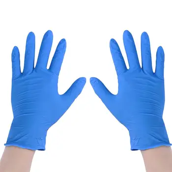 

Nitrile Gloves Blue 100pcs Food Grade Waterproof Allergy Free Disposable Work Safety Gloves Nitrile Gloves Mechanic