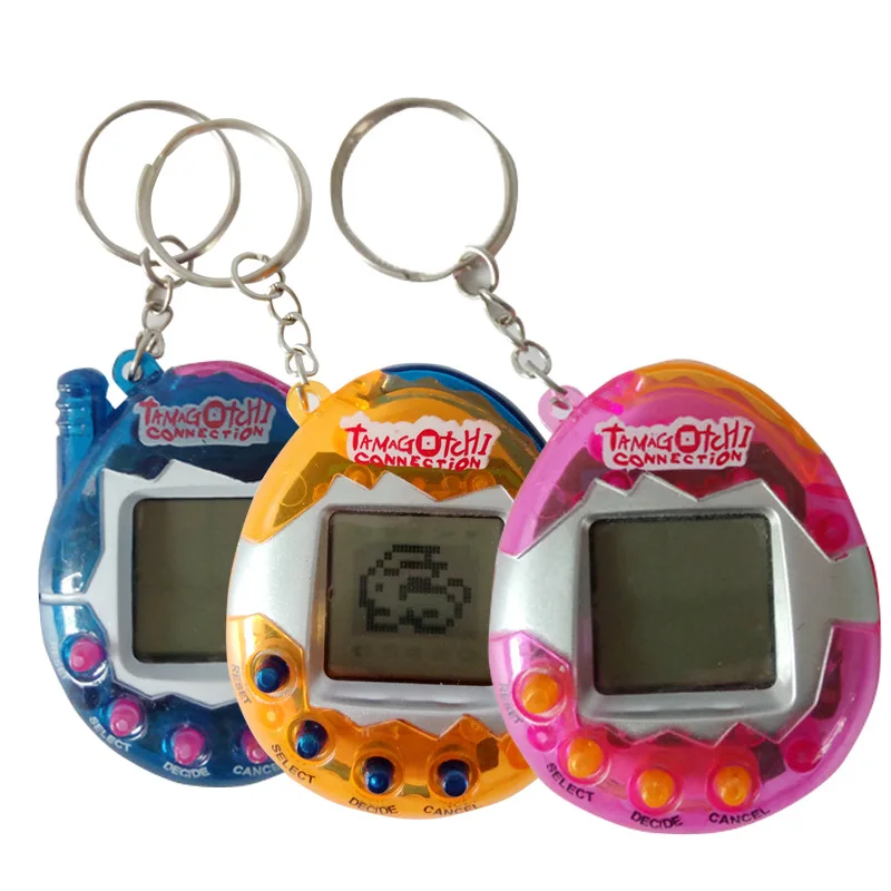 Uds transparente Tamagotchi electrónicos 90S nostálgico 49 mascotas en Virtual Cyber juguete Virtual electrónicos Perro Robot