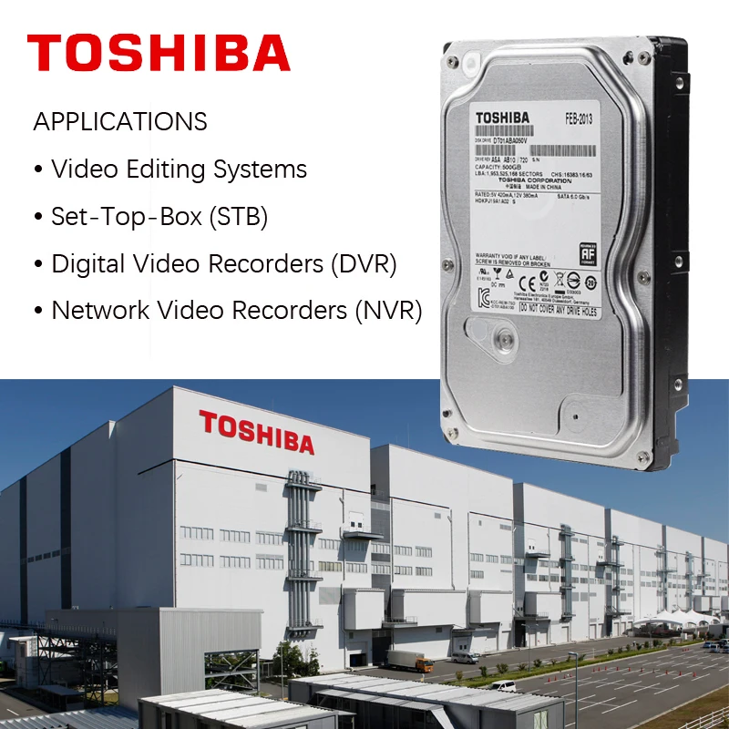 Внутренний жесткий диск TOSHIBA 500 Гб для наблюдения 3 5 &quotDVR NVR CCTV HDD SATA 5700 об/мин 32 м