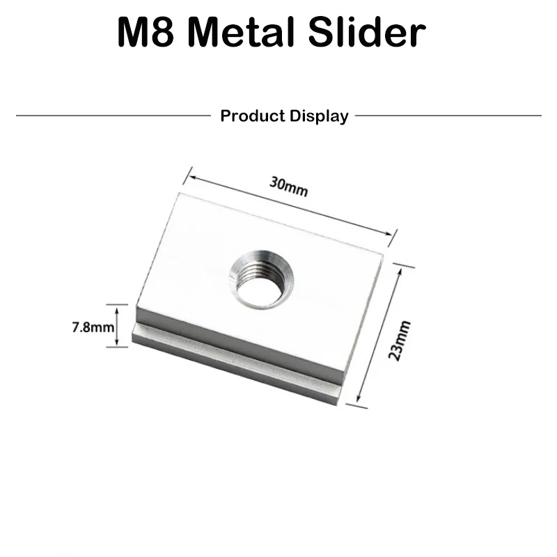 Metal Quick Acting Hold Down Clamp Set M8 Screw Device Carpenter for T-Slot T-Track Woodworking Tools