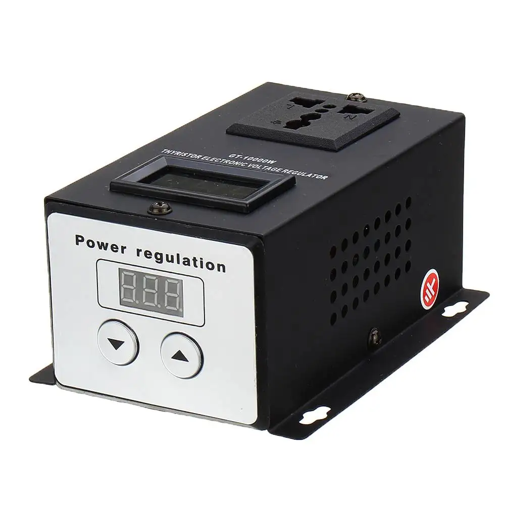 

AC 220V 10000W SCR Electronic Voltage Regulator Temperature Speed Adjust Controller Dimming Dimmer Thermostat