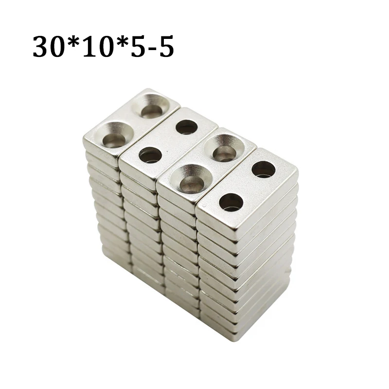 Super Strong Block Cuboid Magnets Rare Earth Neodymium 30x10x5 mm N35 no Hole 