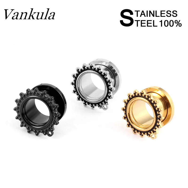 Vankula 316L Нержавеющая сталь тонкие туннели тела пирсинг, модные украшения тела ювелирные серьги расширитель пара продажи