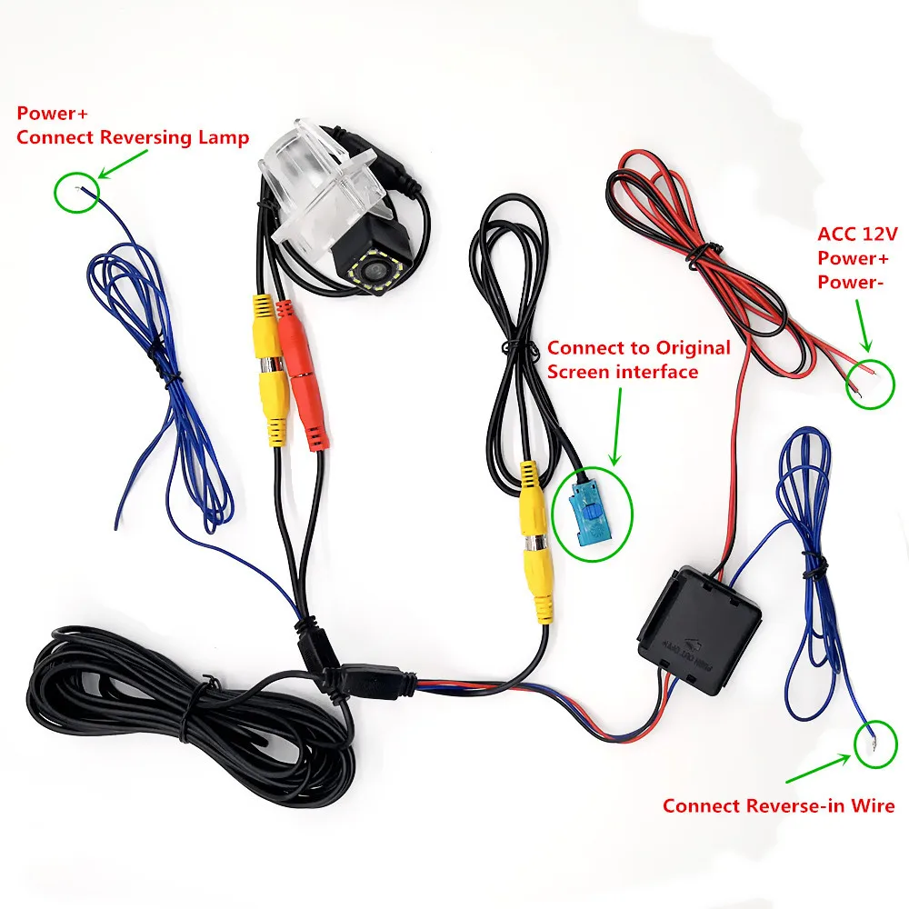Fisheye Dynamic Trajectory Car Rear View Camera For Mercedes-Benz C Class W204 C180 C200 C280 C300 350 & Original Factory Screen 6