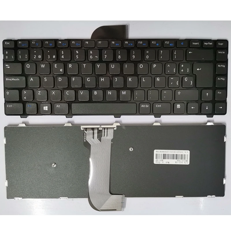 SP Клавиатура для ноутбука Dell Latitude 3440 Vostro 2421 Inspiron 3421 14R-2158 V2421 15Z 5523 14(3421) 14R(5421) N5421, Черная